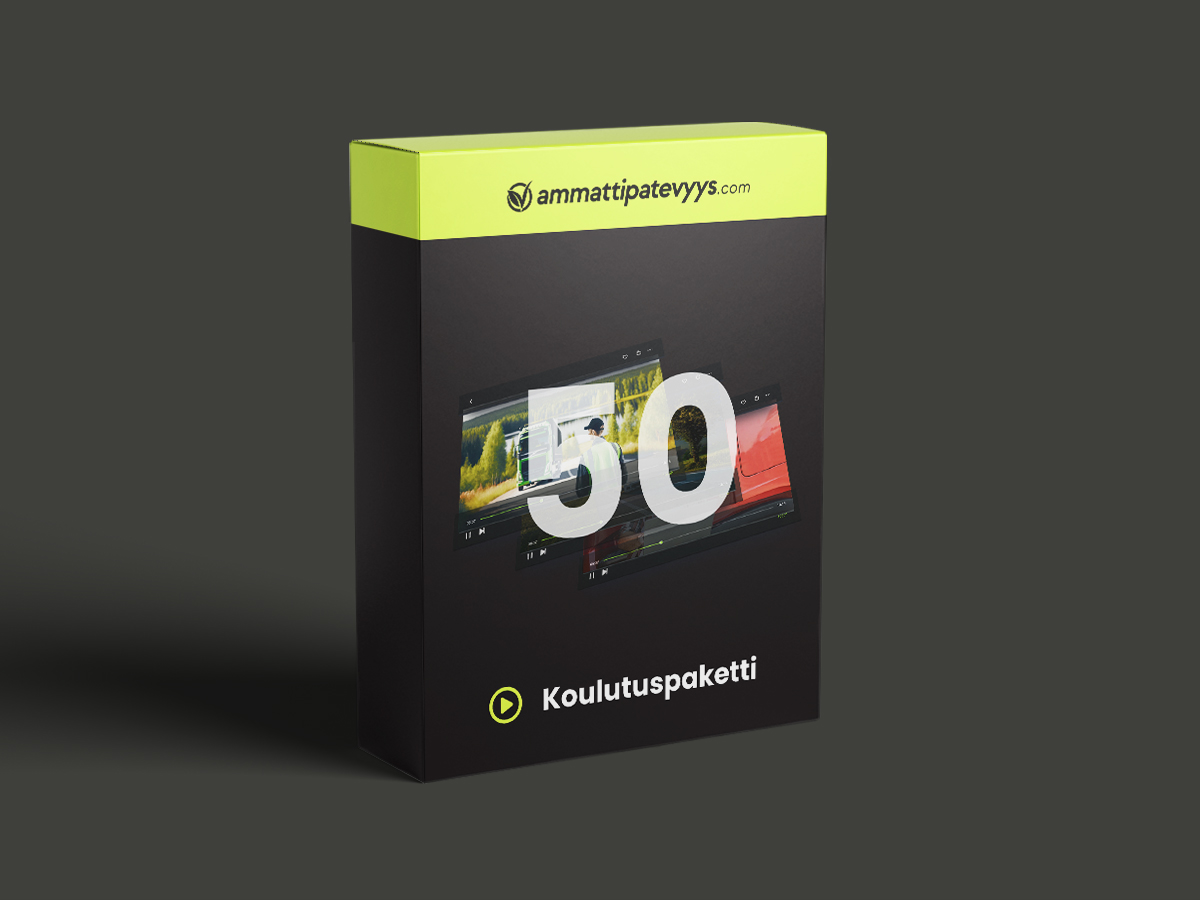 Ammattipatevyys.com Koulutuspaketti, 50 kurssia