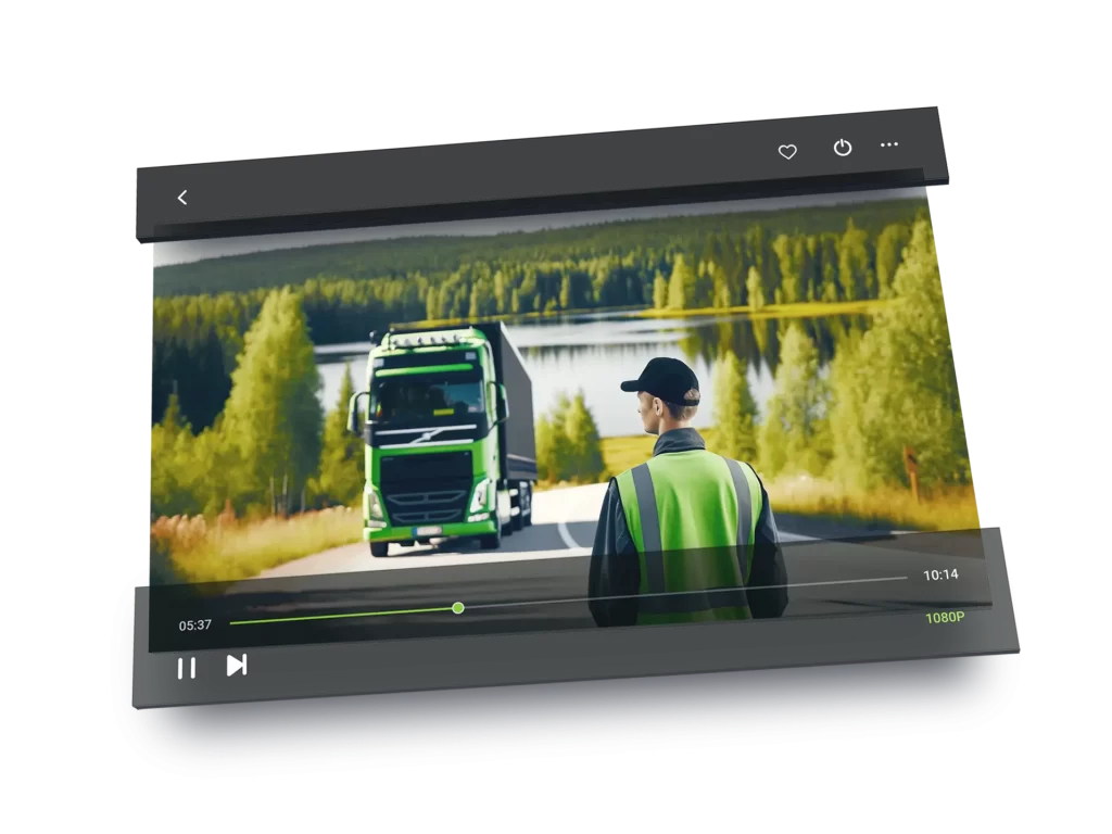 Video-oppitunnin toistonäkymä, jossa ammattipätevyyskoulutusta katsotaan verkossa.